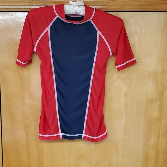Nautica blue red rash guard medium - Picture 3 of 3